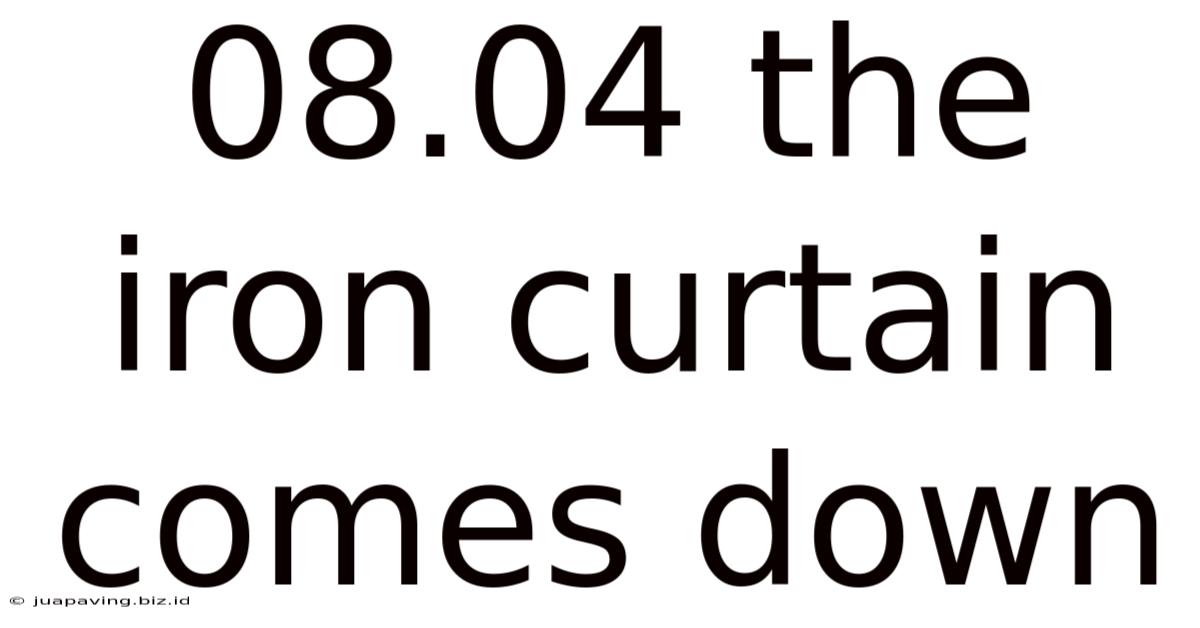 08.04 The Iron Curtain Comes Down