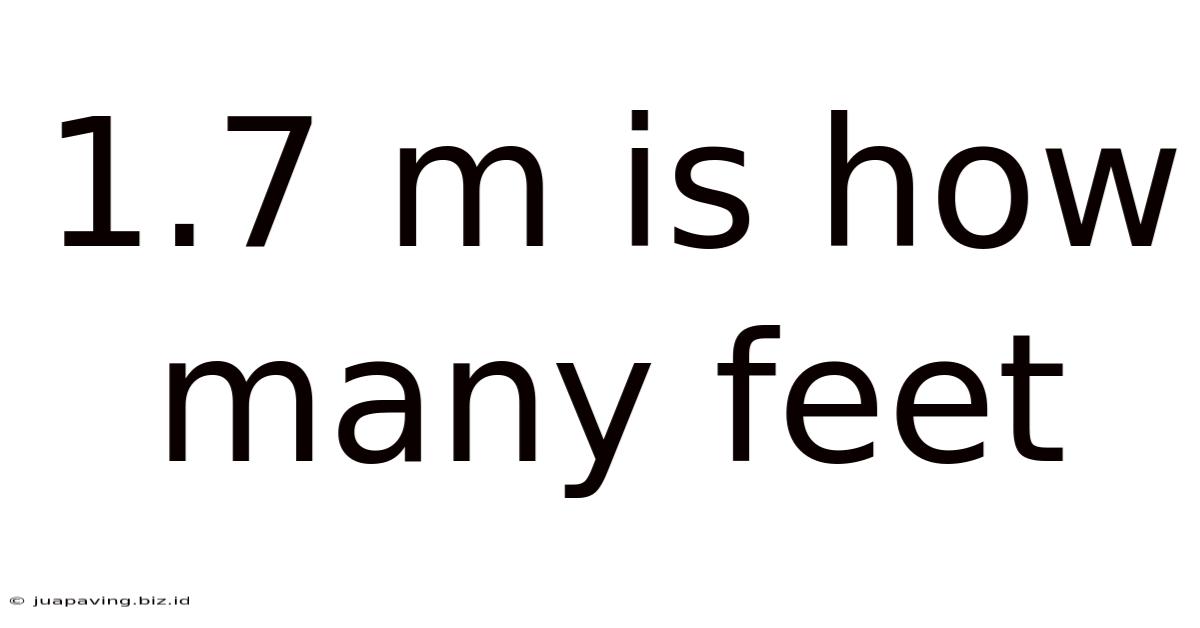 1.7 M Is How Many Feet