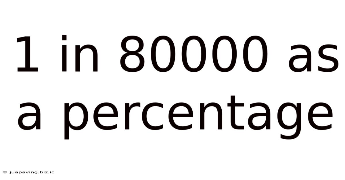 1 In 80000 As A Percentage