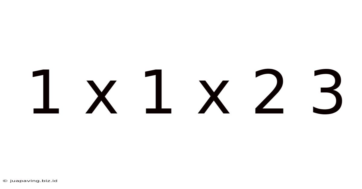 1 X 1 X 2 3