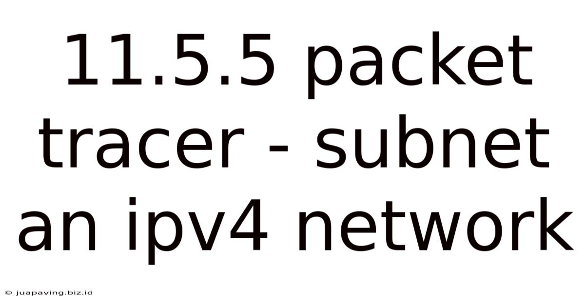 11.5.5 Packet Tracer - Subnet An Ipv4 Network