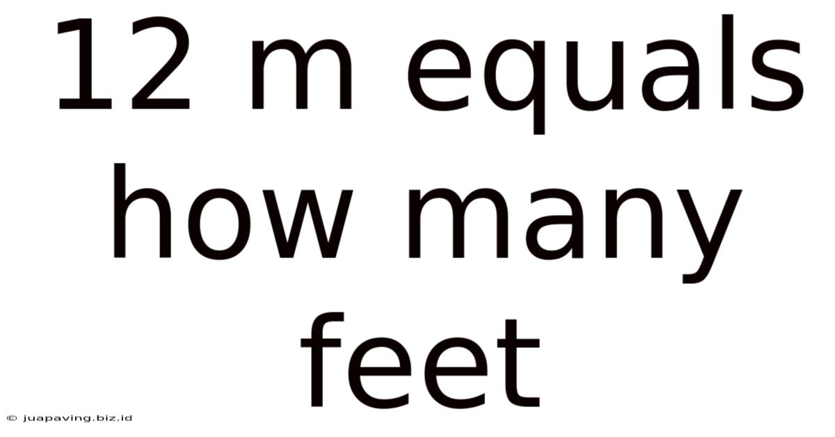 12 M Equals How Many Feet