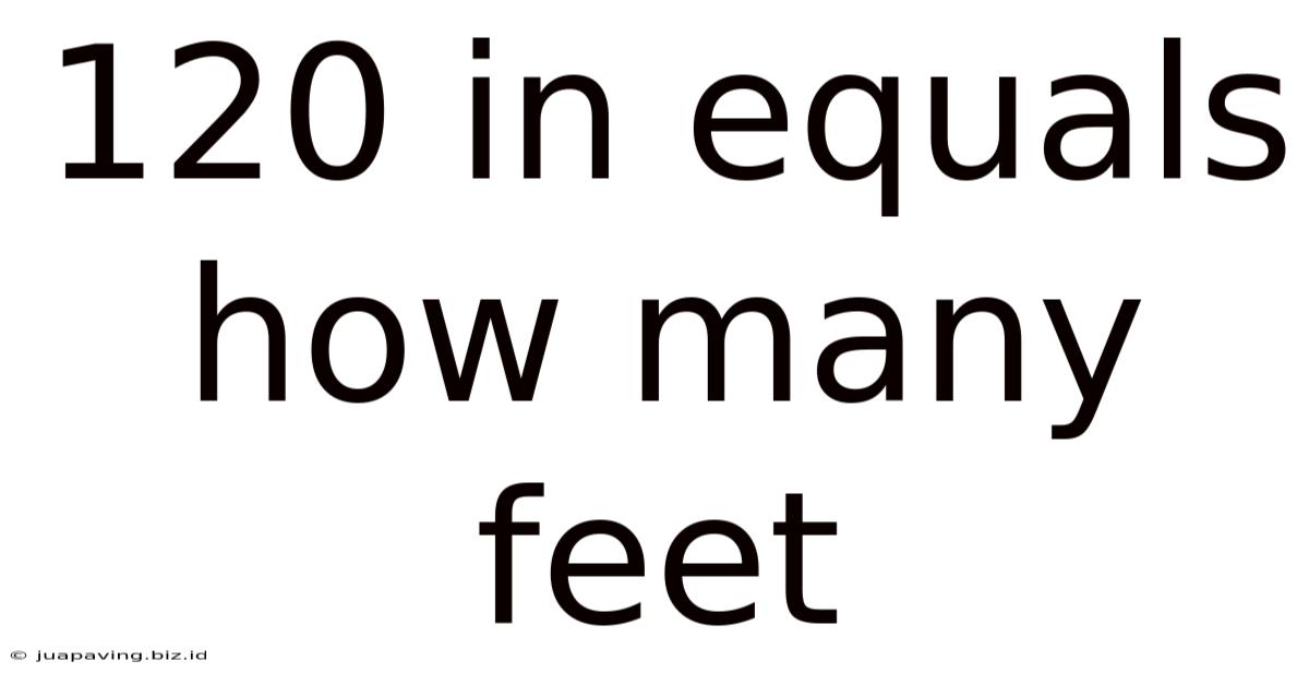 120 In Equals How Many Feet