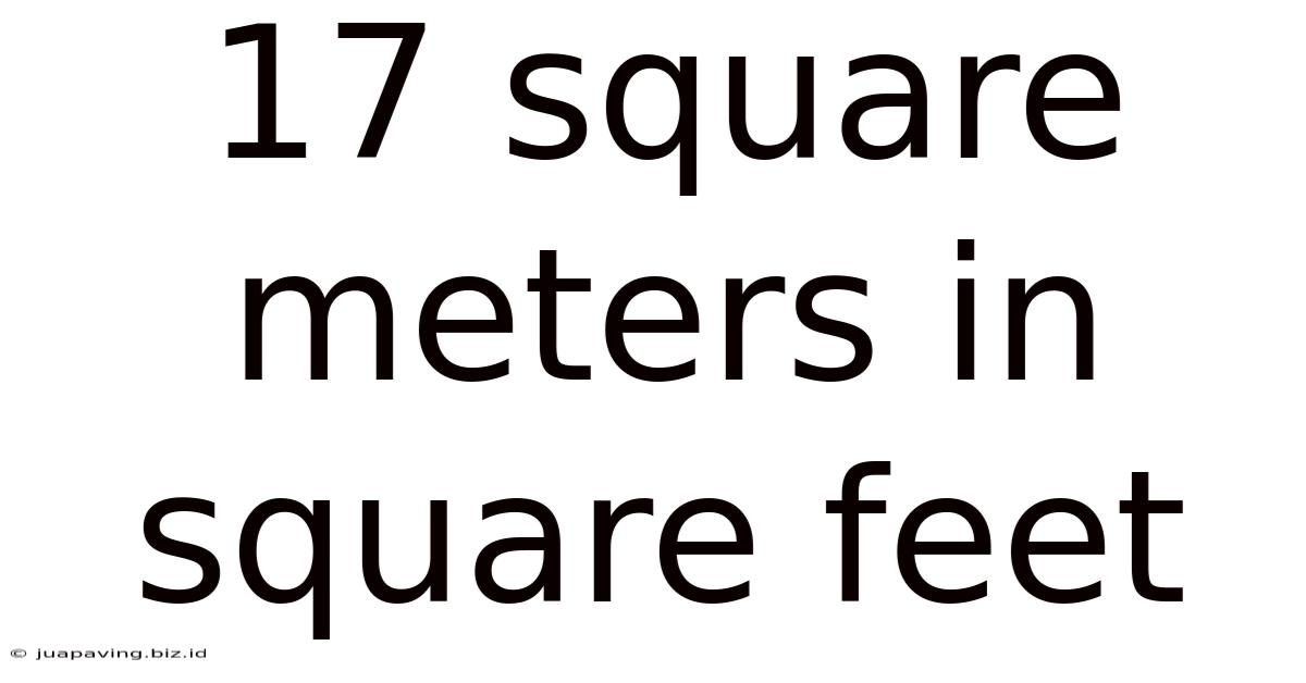 17 Square Meters In Square Feet