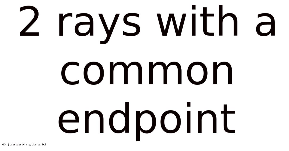2 Rays With A Common Endpoint