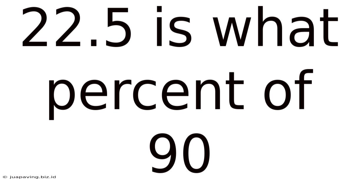 22.5 Is What Percent Of 90
