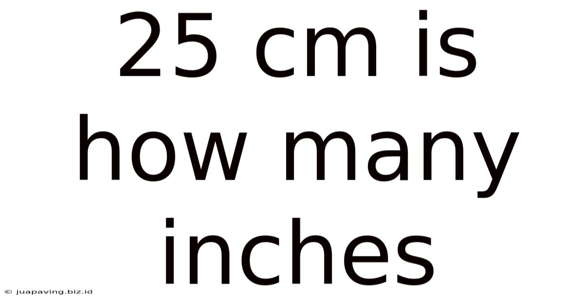 25 Cm Is How Many Inches