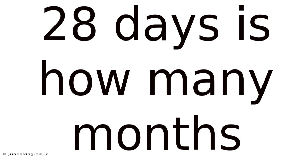 28 Days Is How Many Months