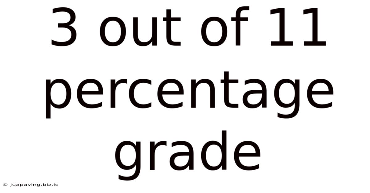 3 Out Of 11 Percentage Grade