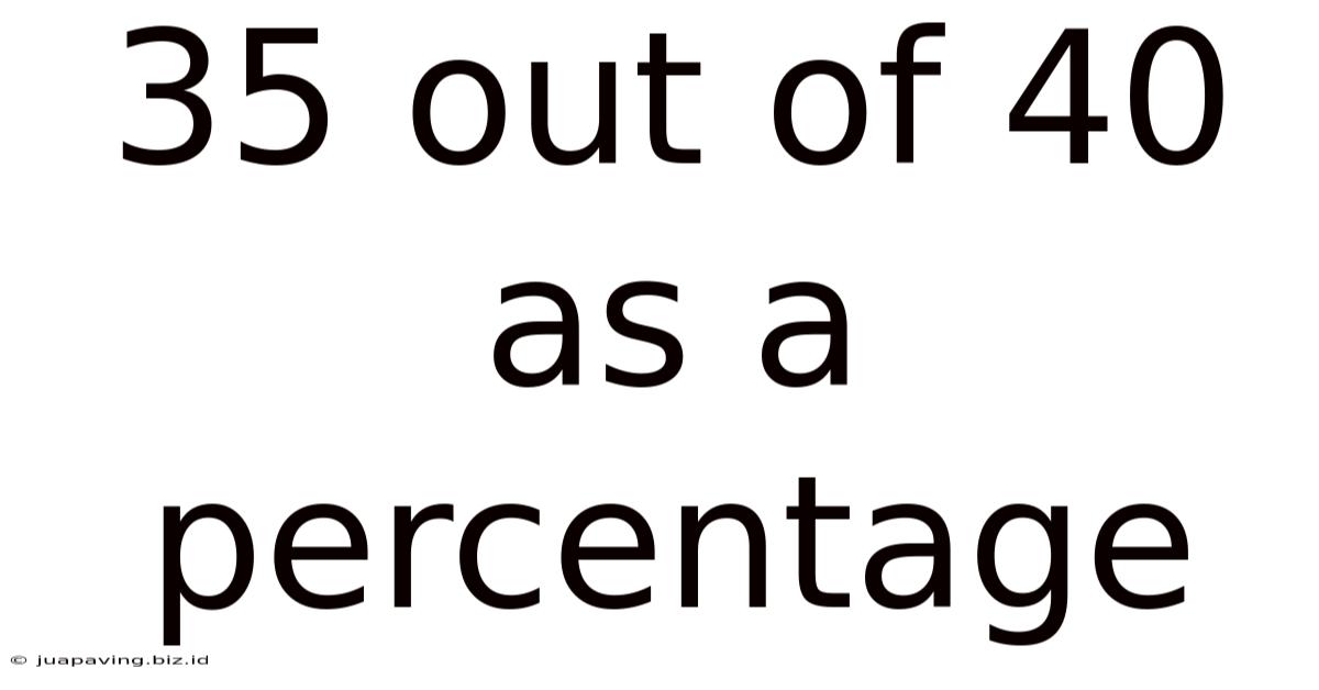 35 Out Of 40 As A Percentage