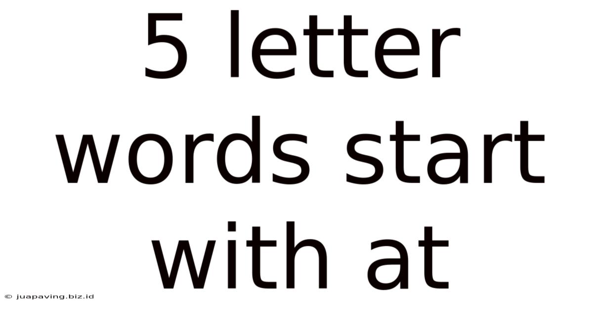 5 Letter Words Start With At