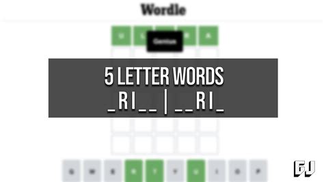 5 Letter Words Starting With Ri