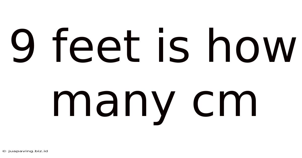 9 Feet Is How Many Cm