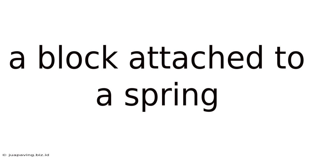 A Block Attached To A Spring