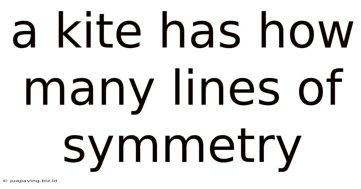 A Kite Has How Many Lines Of Symmetry