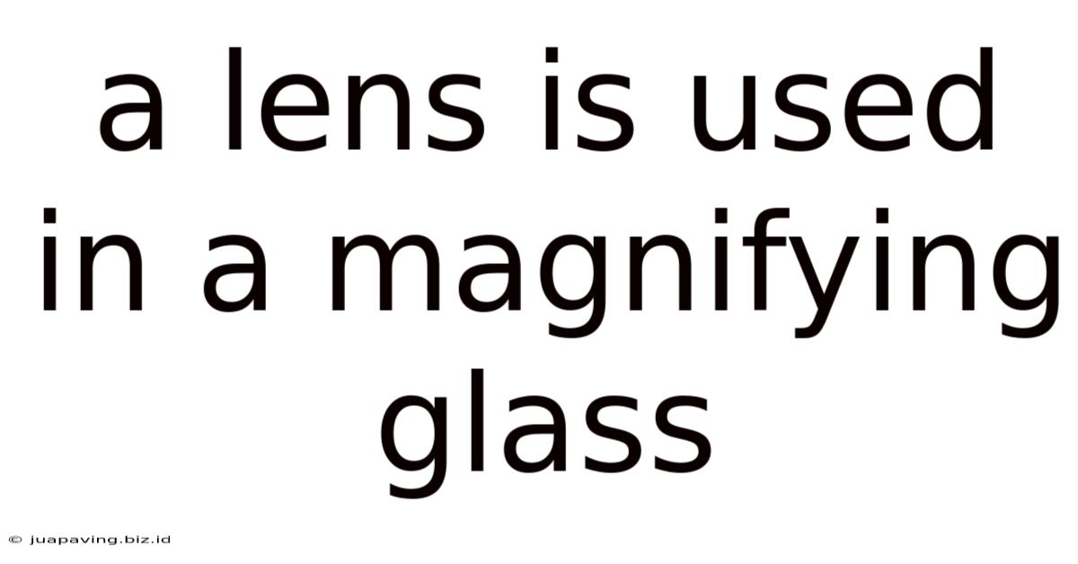 A Lens Is Used In A Magnifying Glass