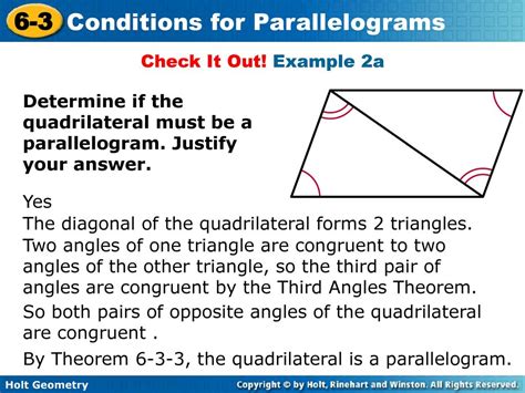 A Quadrilateral Must Be A Parallelogram If