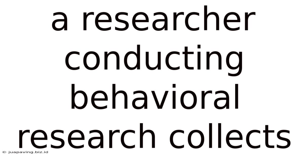 A Researcher Conducting Behavioral Research Collects
