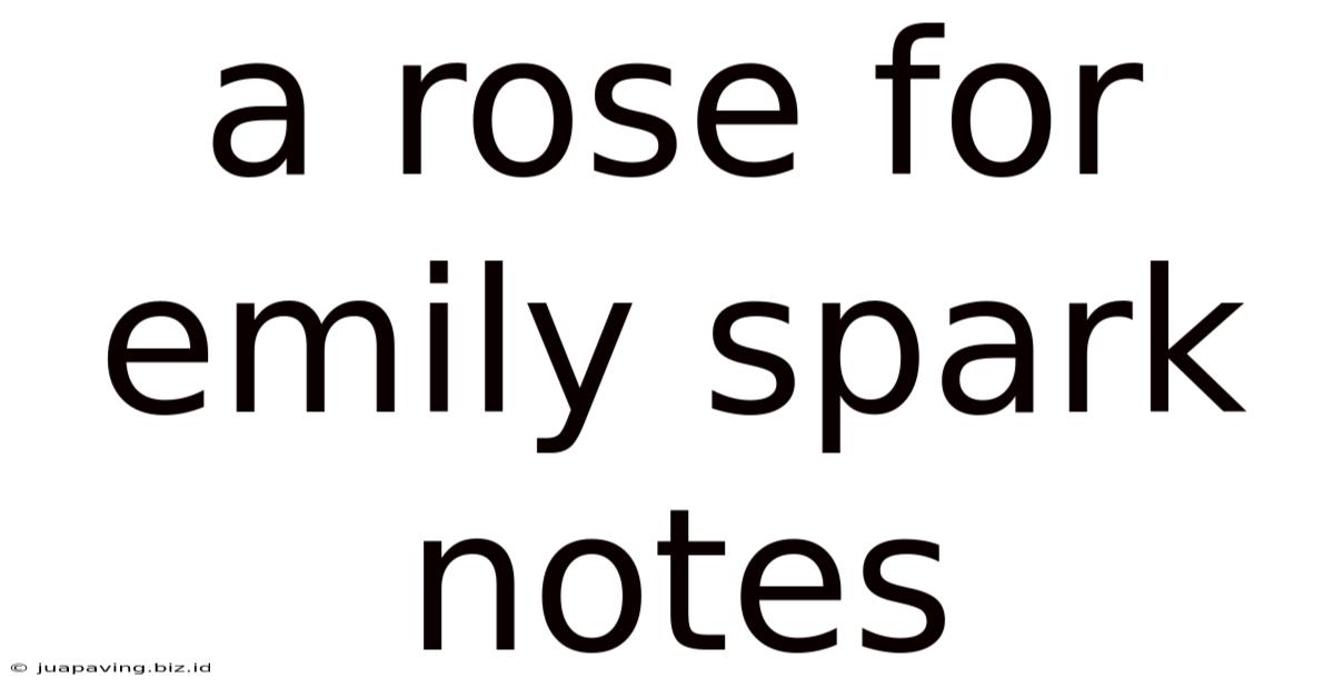 A Rose For Emily Spark Notes