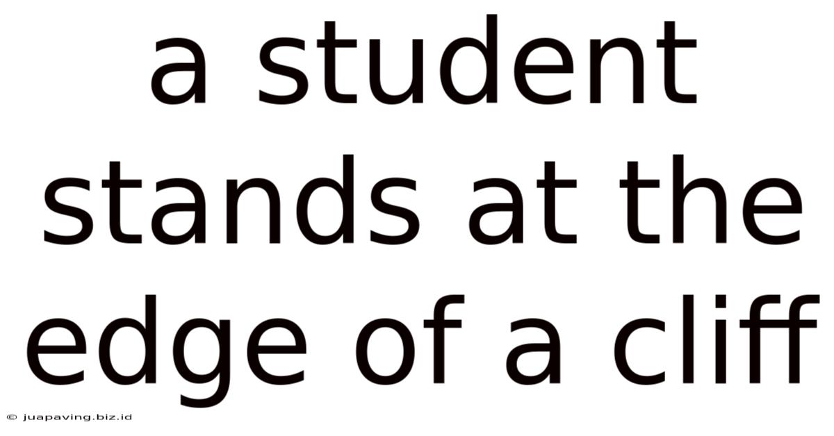 A Student Stands At The Edge Of A Cliff