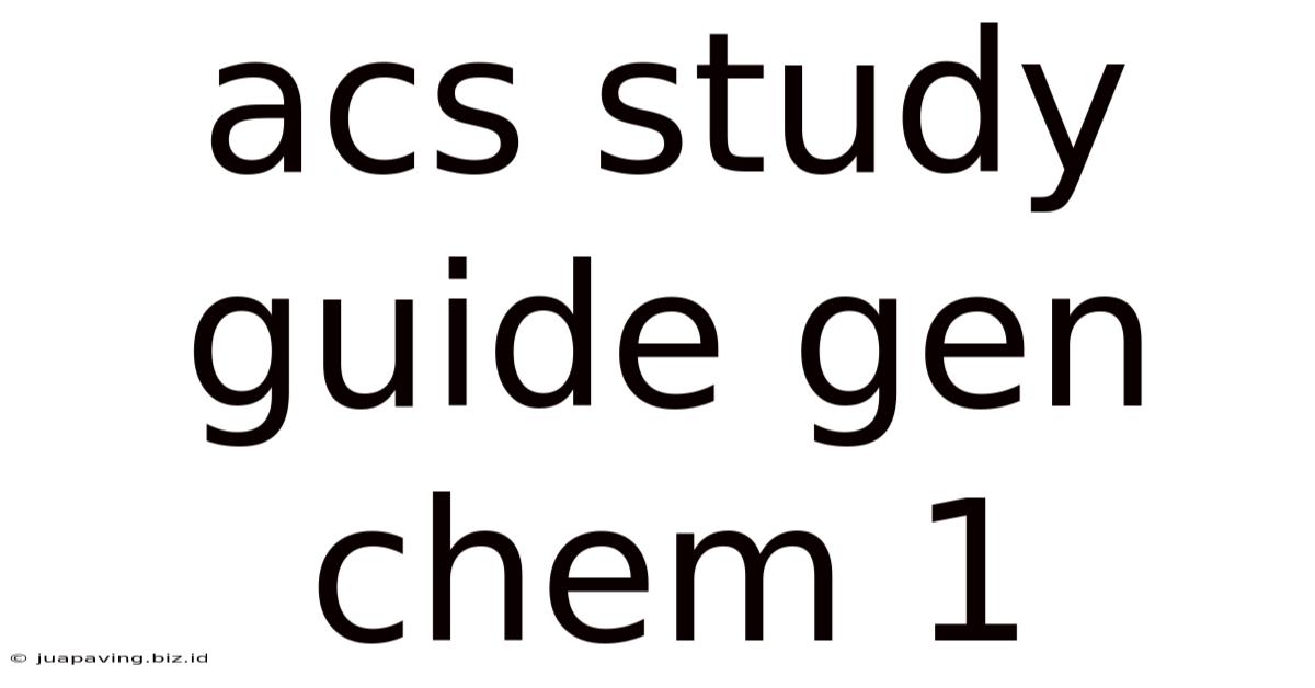 Acs Study Guide Gen Chem 1