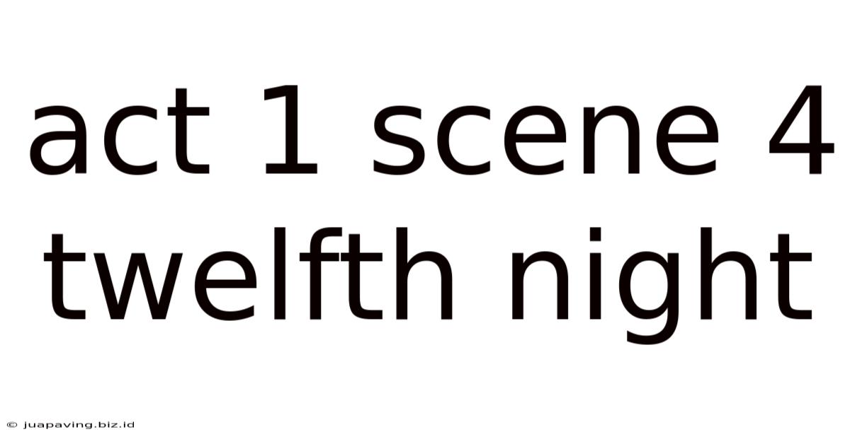 Act 1 Scene 4 Twelfth Night