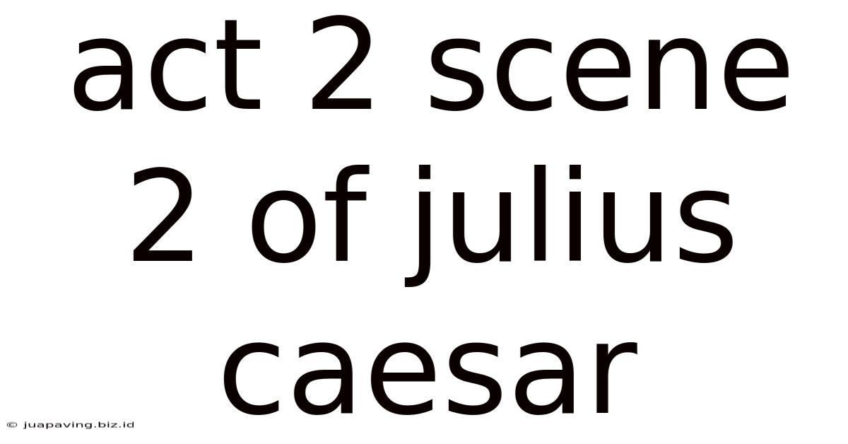 Act 2 Scene 2 Of Julius Caesar
