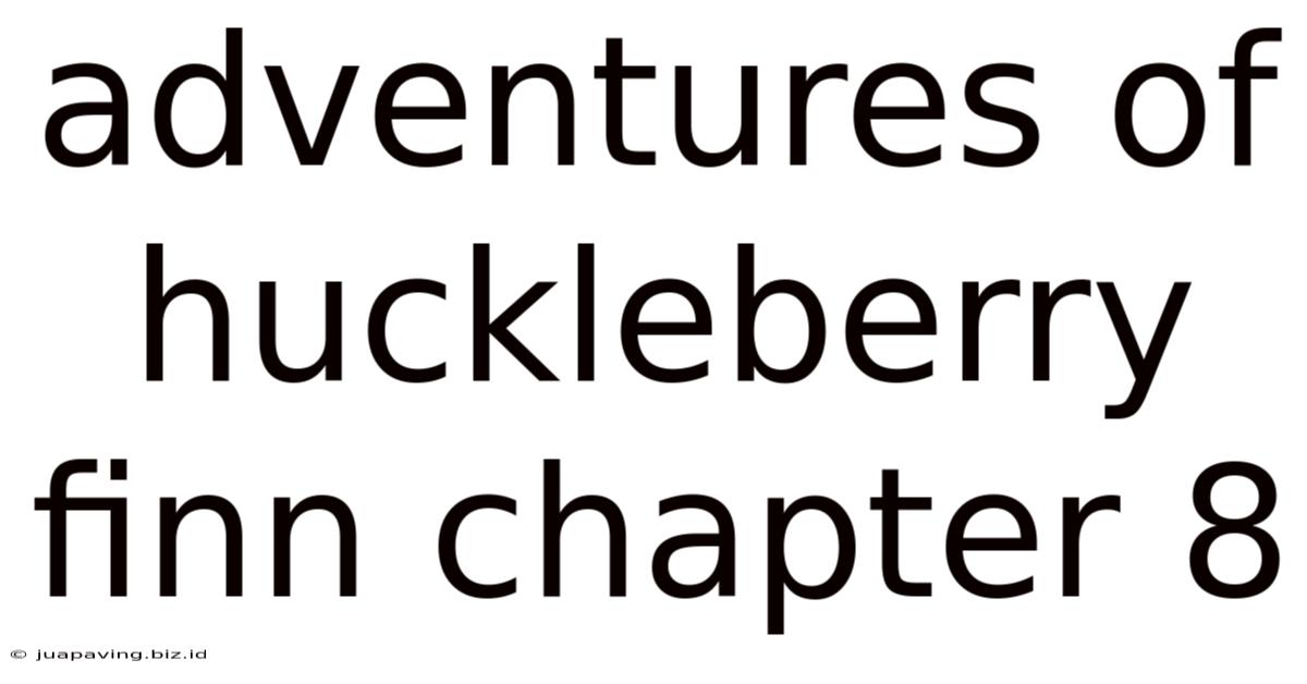 Adventures Of Huckleberry Finn Chapter 8