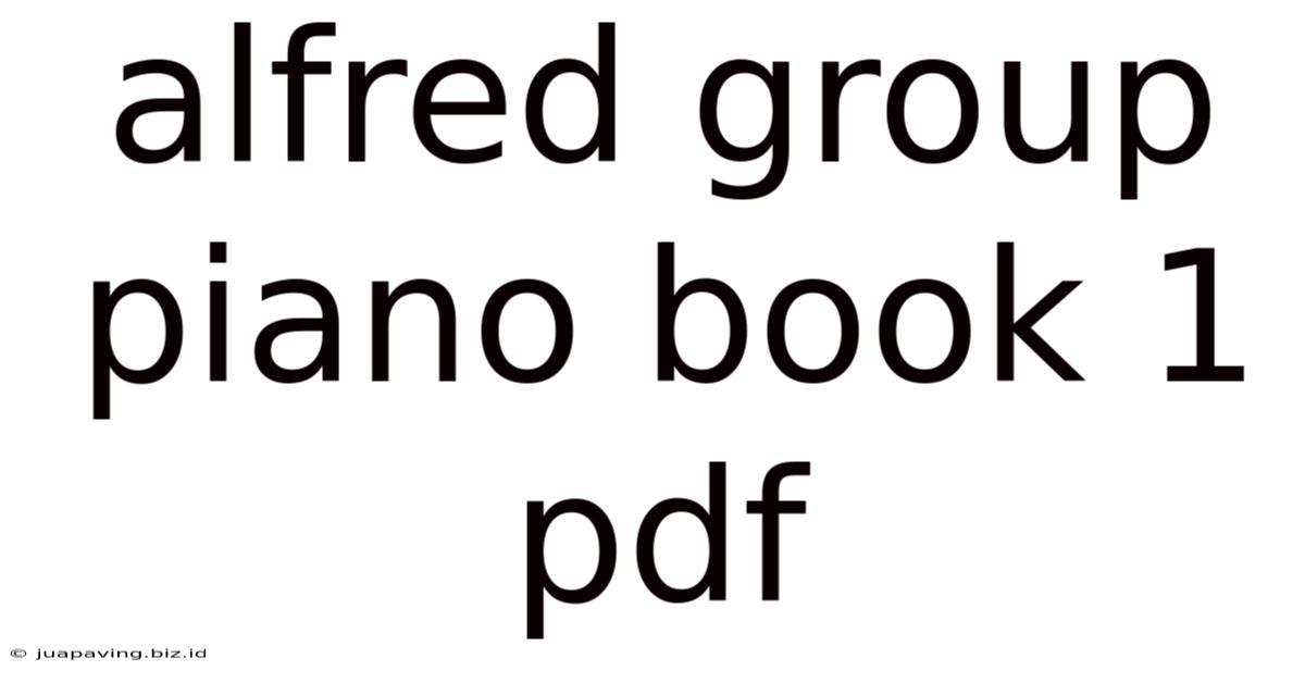 Alfred Group Piano Book 1 Pdf
