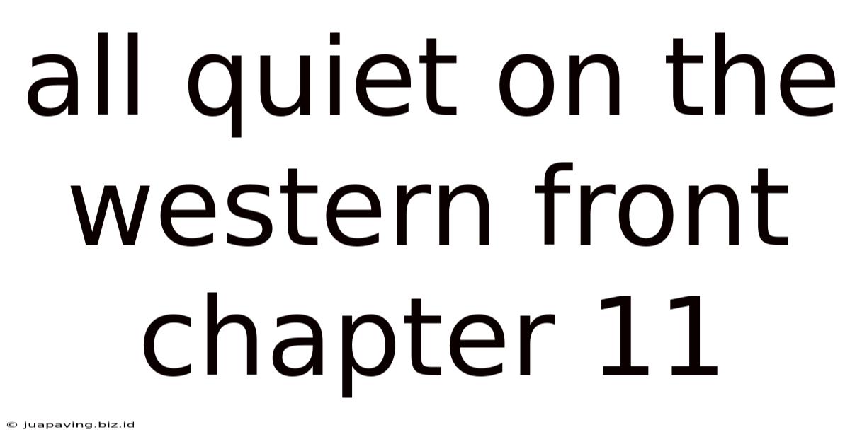 All Quiet On The Western Front Chapter 11