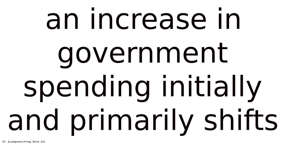 An Increase In Government Spending Initially And Primarily Shifts