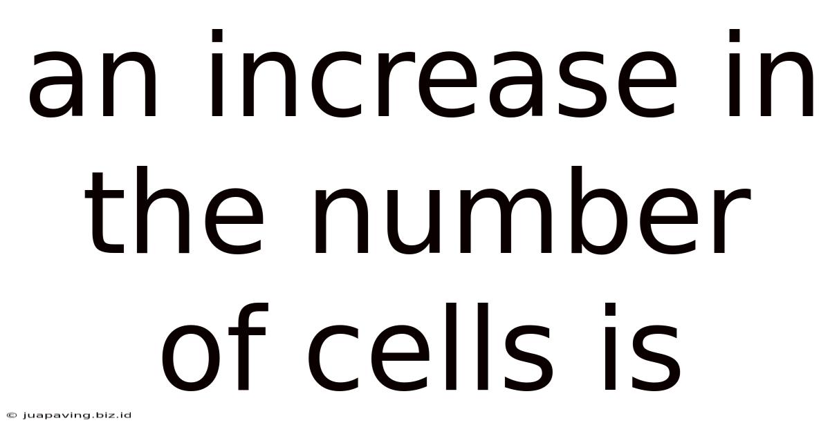 An Increase In The Number Of Cells Is