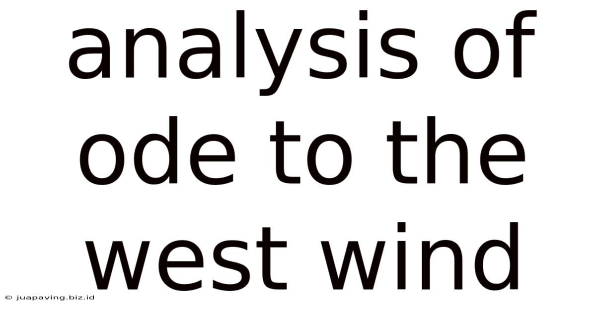 Analysis Of Ode To The West Wind