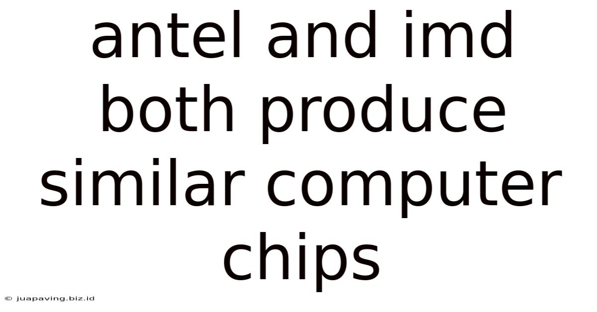 Antel And Imd Both Produce Similar Computer Chips