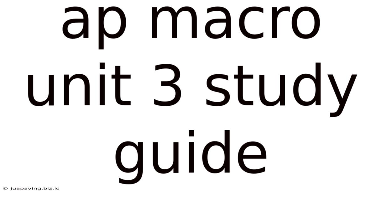 Ap Macro Unit 3 Study Guide