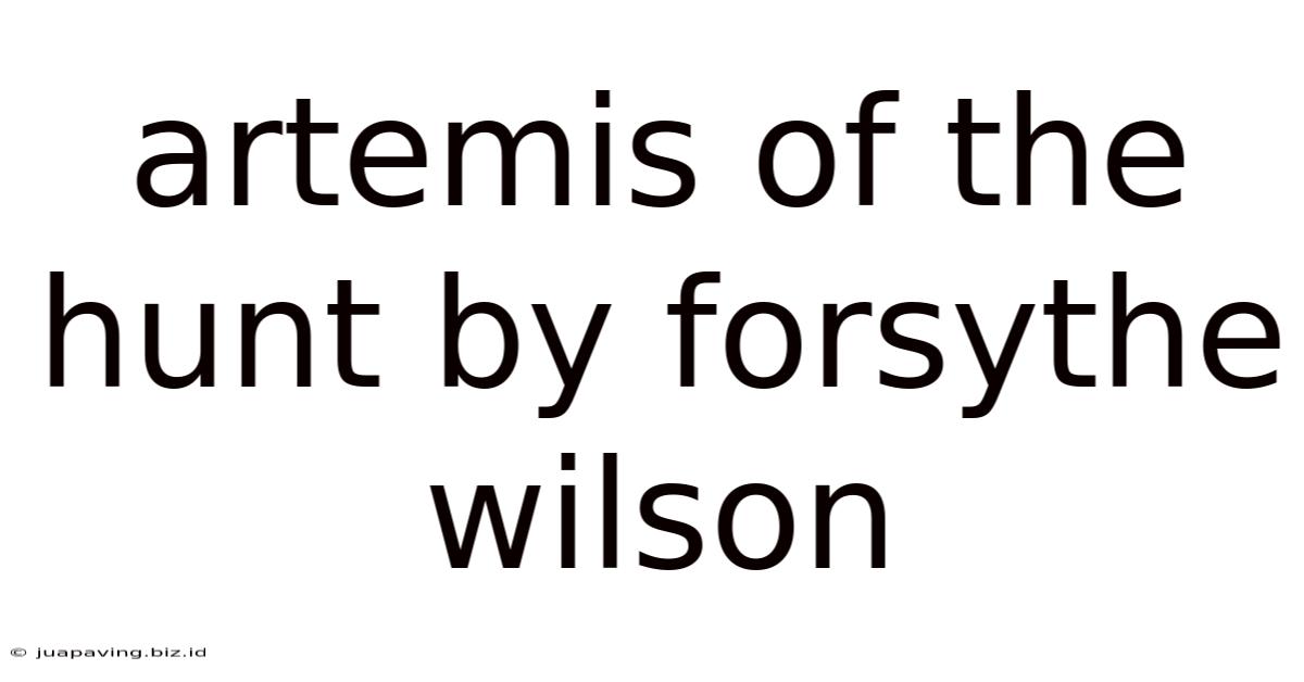 Artemis Of The Hunt By Forsythe Wilson