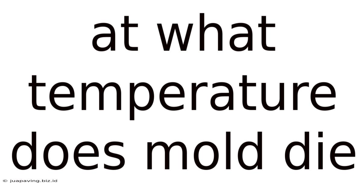 At What Temperature Does Mold Die