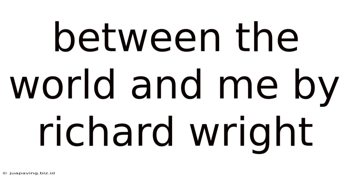 Between The World And Me By Richard Wright
