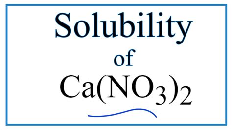 Ca No3 2 Soluble Or Insoluble