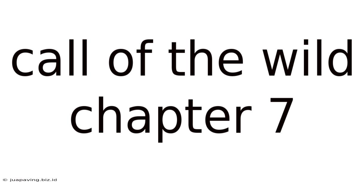 Call Of The Wild Chapter 7