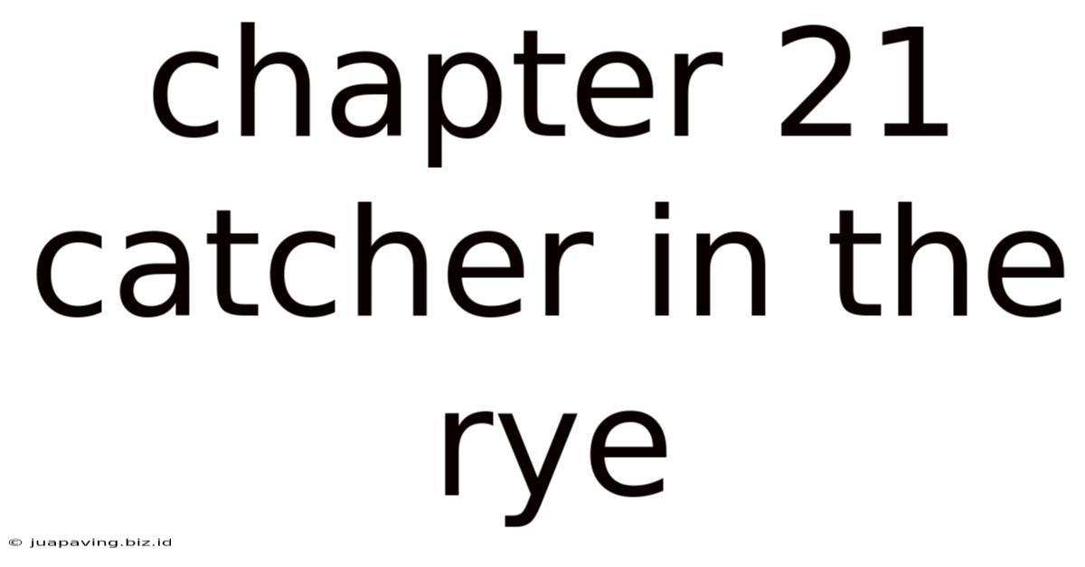 Chapter 21 Catcher In The Rye
