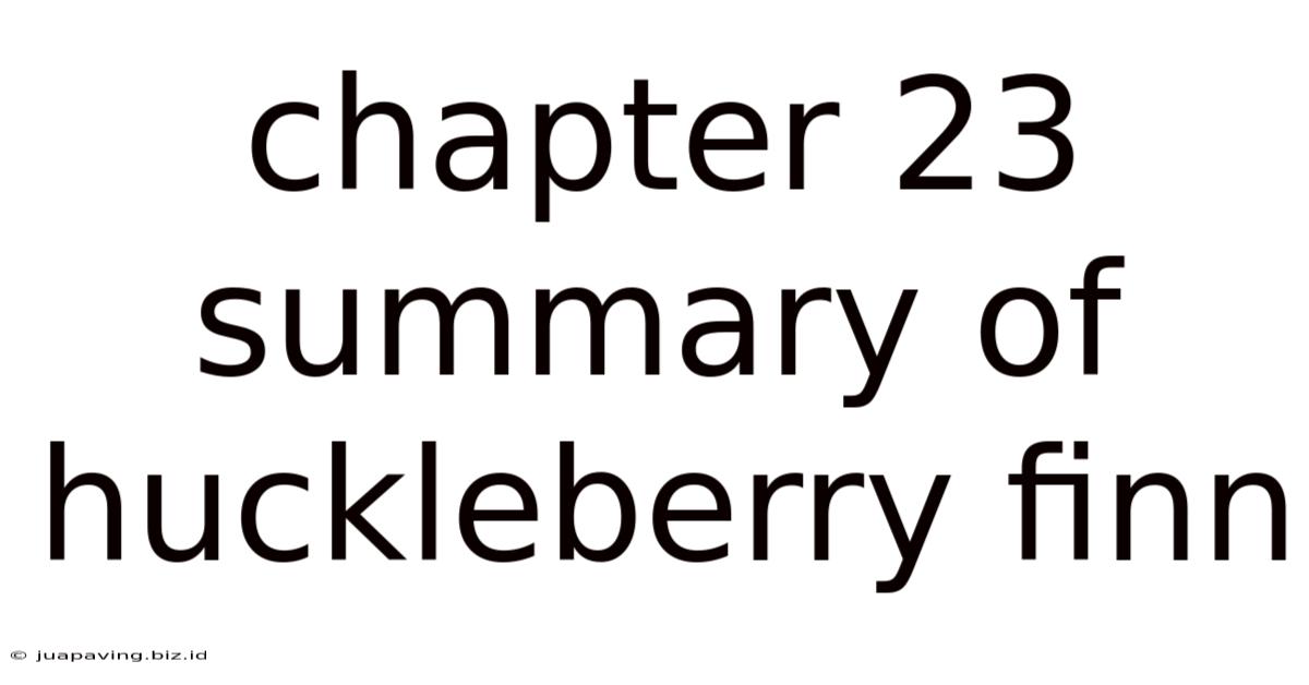 Chapter 23 Summary Of Huckleberry Finn