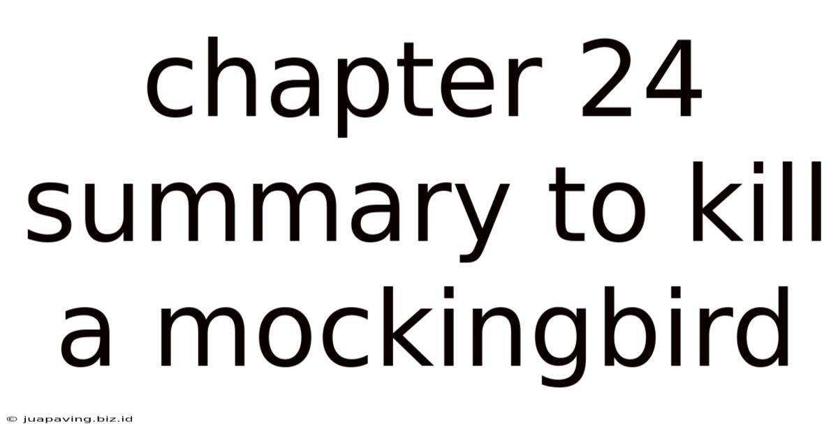 Chapter 24 Summary To Kill A Mockingbird