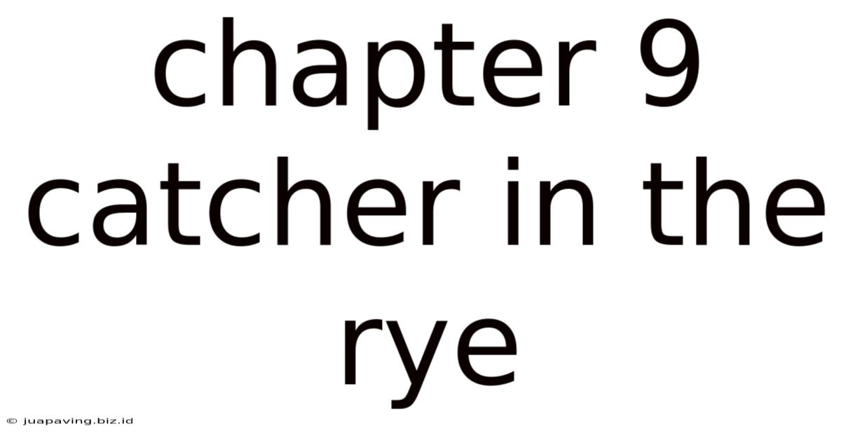 Chapter 9 Catcher In The Rye