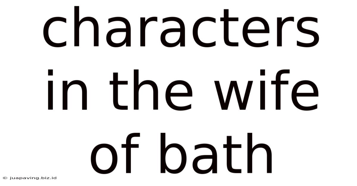 Characters In The Wife Of Bath