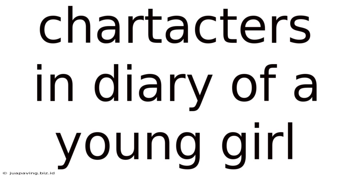 Chartacters In Diary Of A Young Girl