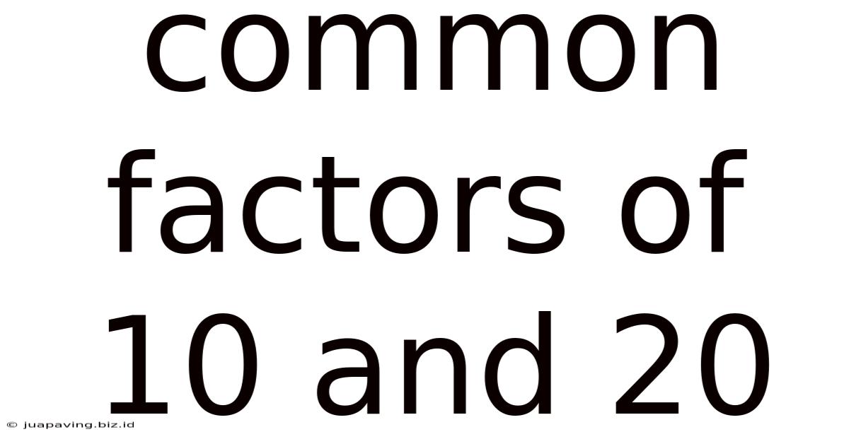 Common Factors Of 10 And 20