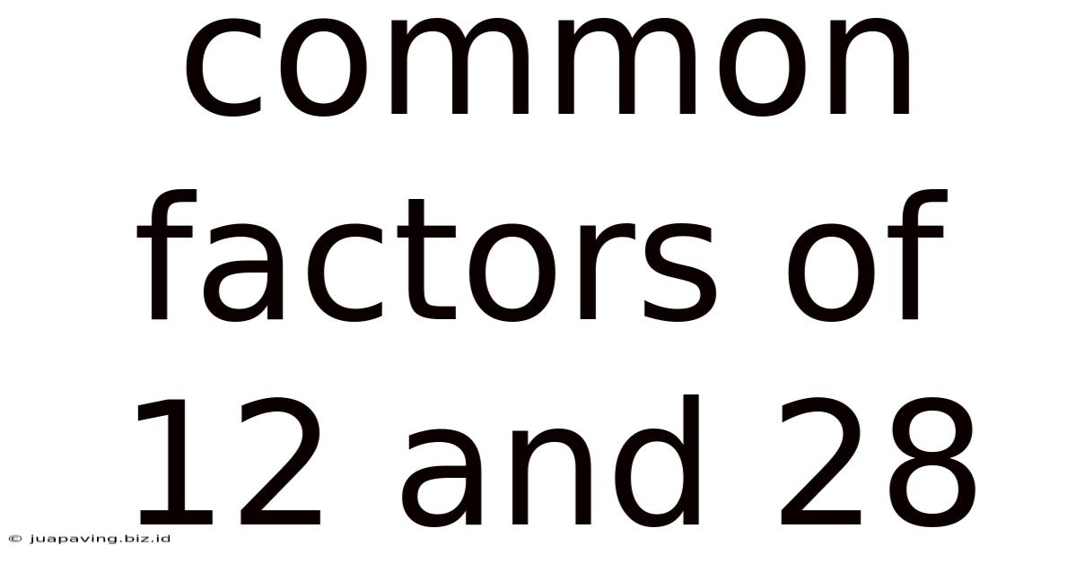 Common Factors Of 12 And 28