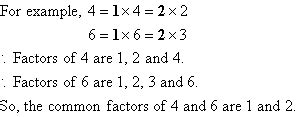 Common Factors Of 4 And 6