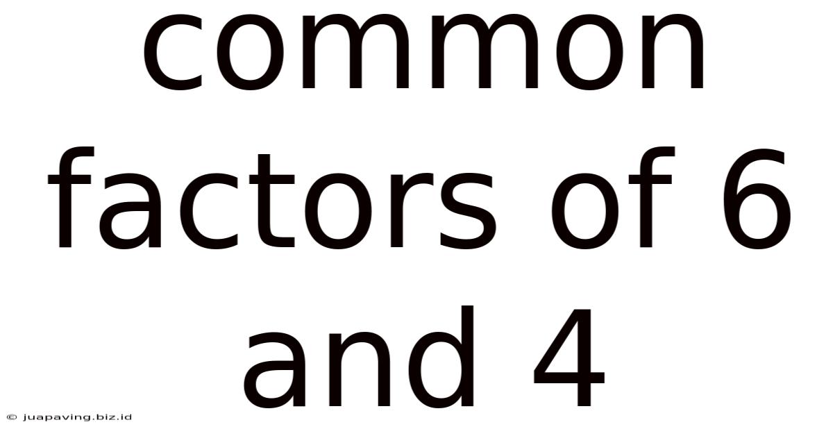 Common Factors Of 6 And 4